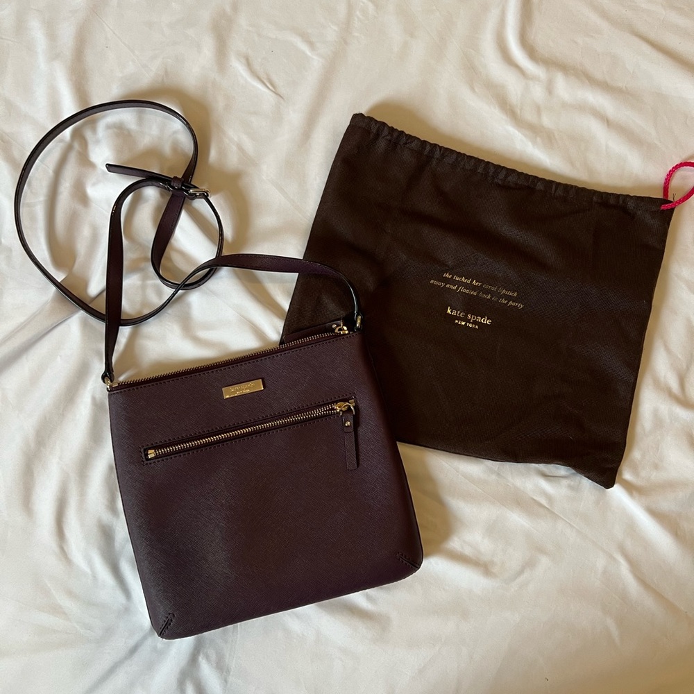 Plum Kate Spade crossbody bag